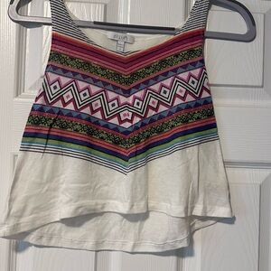 dELiA*s Geometric Striped Crop Top